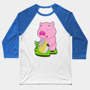 Pig Easter Easter egg Baseball T-Shirt